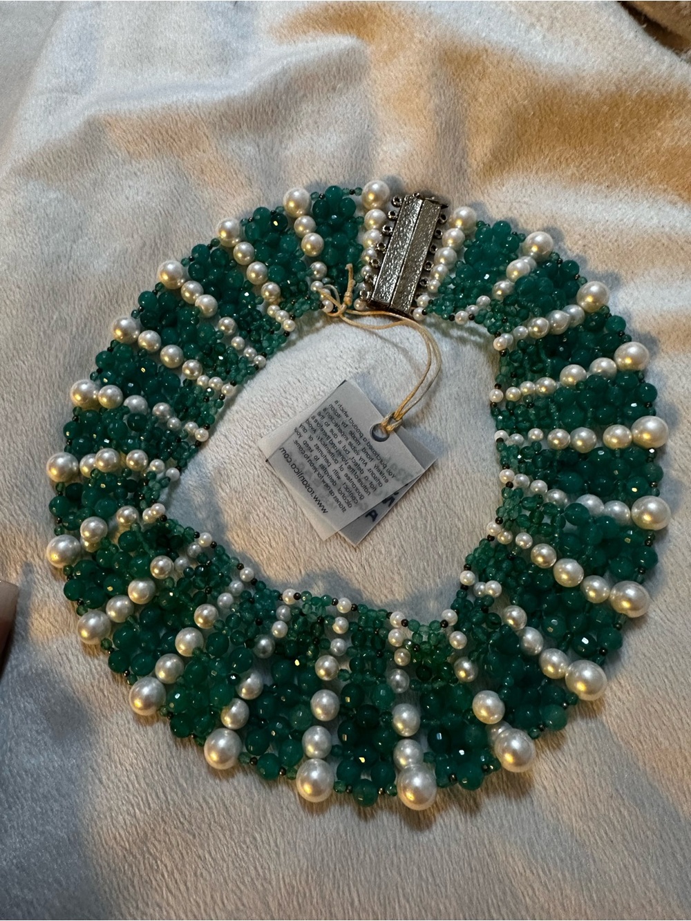 Rosantica Milano Agate and Pearl Statement Necklace